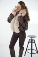 Kurtka damska BG Luxury | gorzka czekolada Kurtka damska BG Luxury | gorzka czekolada