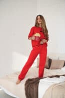 Komplet piżama damska BG Sleepy | czerwony Komplet piżama damska BG Sleepy | czerwony