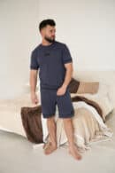 Komplet piżama męska BG Nightmare | granat