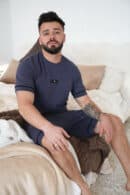 Komplet piżama męska BG Nightmare | granat