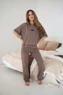 Komplet piżama damska BG Sleepy | cappuccino