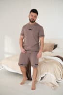 Komplet piżama męska BG Nightmare | cappuccino
