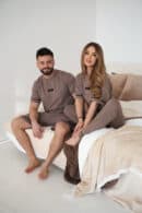 Komplet piżama męska BG Nightmare | cappuccino