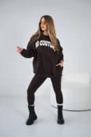 Bluza damska BG Heya | gorzka czekolada