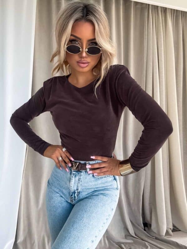 Bluzka LAMIA – czekoladowa