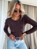 Bluzka LAMIA – czekoladowa