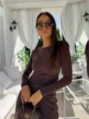 Bluzka LAMIA – czekoladowa