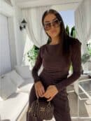 Bluzka LAMIA – czekoladowa