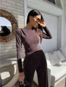 Bluzka LAMIA – czekoladowa