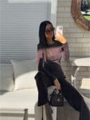 Bluzka LAMIA – czekoladowa