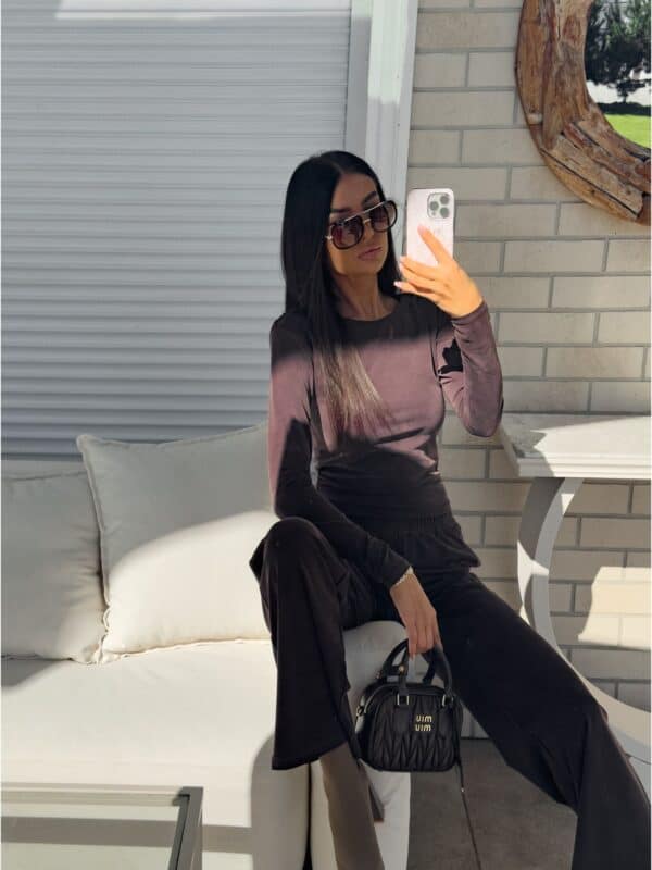 Bluzka LAMIA – czekoladowa