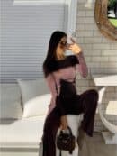 Bluzka LAMIA – czekoladowa