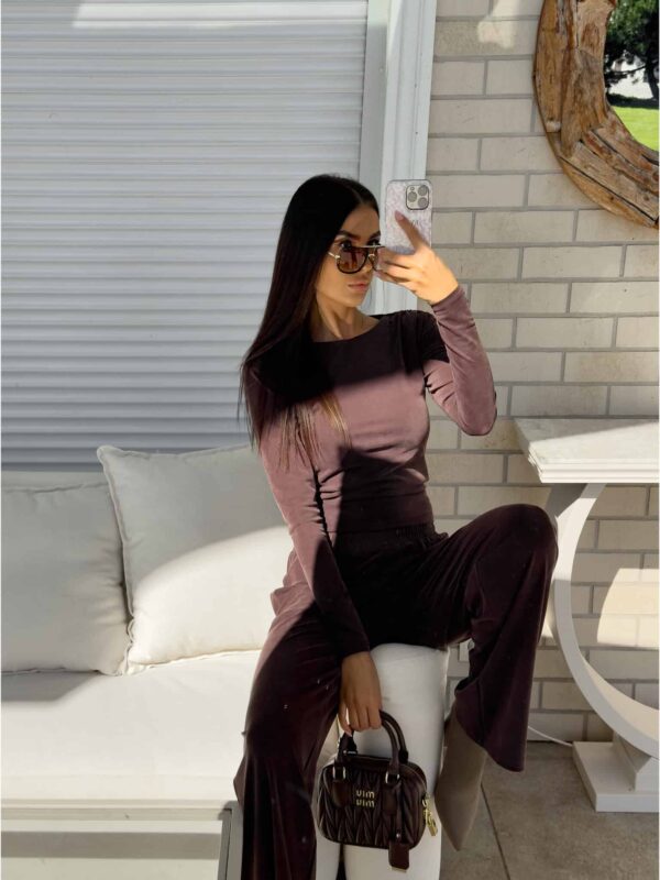 Bluzka LAMIA – czekoladowa