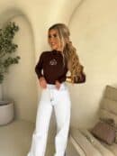 Bluzka SKIN MEDIOLAN – czekoladowa Bluzka SKIN MEDIOLAN – czekoladowa