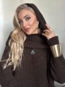 Sweter BUCLA – czekoladowy