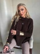 Sweter BUCLA – czekoladowy