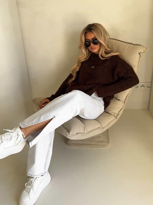 Sweter BUCLA – czekoladowy