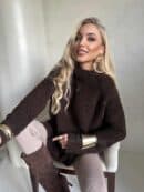 Sweter BUCLA – czekoladowy