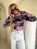 Bluzka SKIN print dior – jasny róż