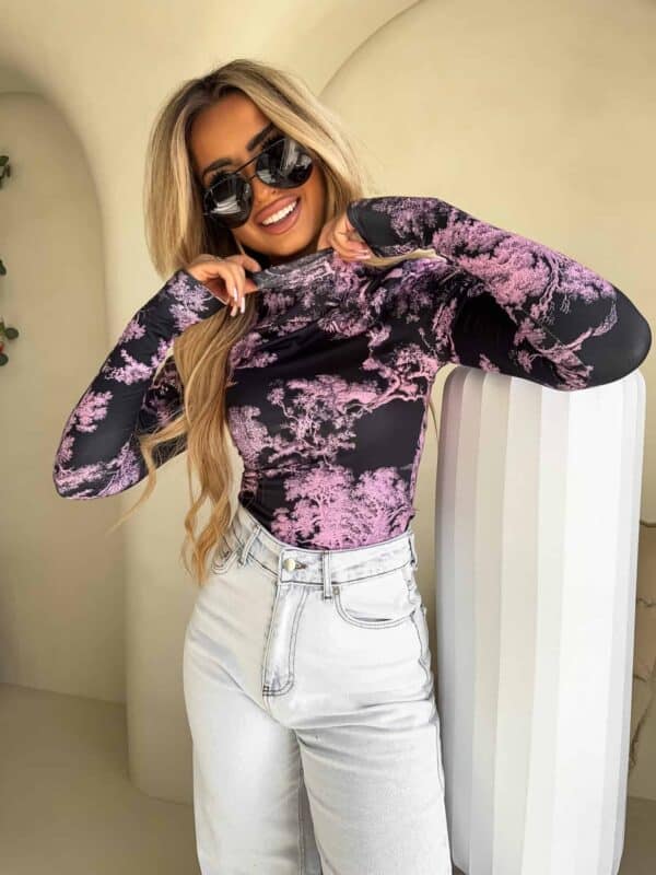 Bluzka SKIN print dior – jasny róż Bluzka SKIN print dior – jasny róż