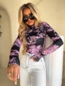 Bluzka SKIN print dior – jasny róż