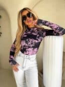 Bluzka SKIN print dior – jasny róż