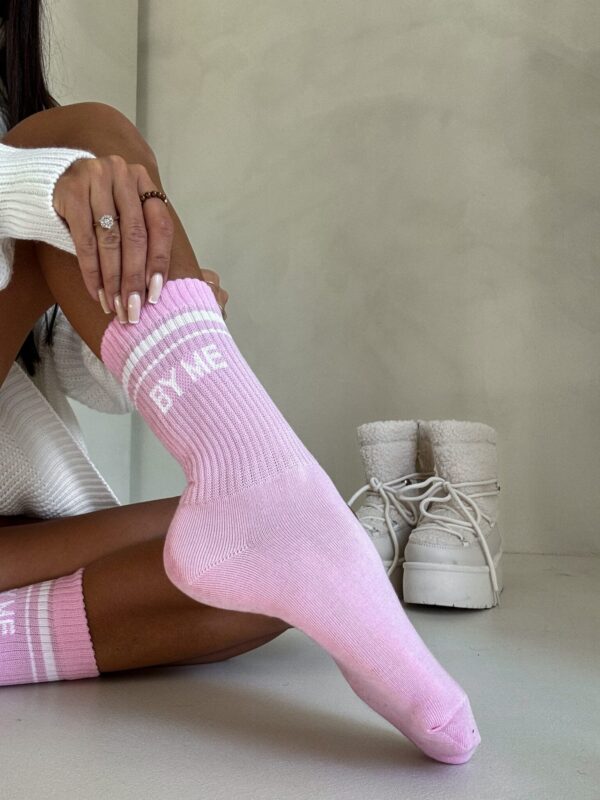 Skarpetki STRIPES – różowo-białe