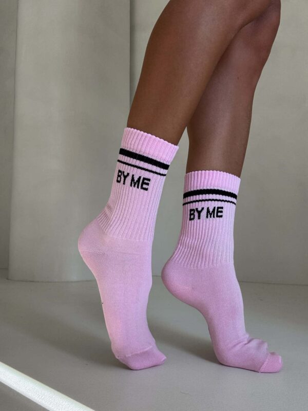 Skarpetki STRIPES – różowo-czarne