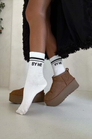 Skarpetki STRIPES – ecru-czarne