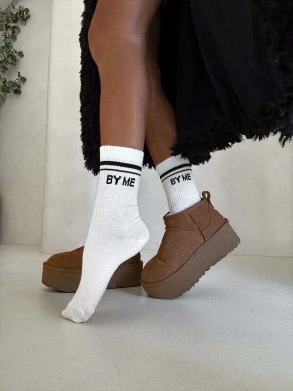 Skarpetki STRIPES – ecru-czarne