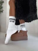 Skarpetki STRIPES – ecru-czarne