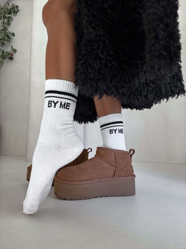 Skarpetki STRIPES – ecru-czarne