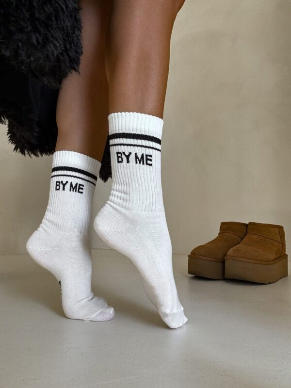 Skarpetki STRIPES – ecru-czarne