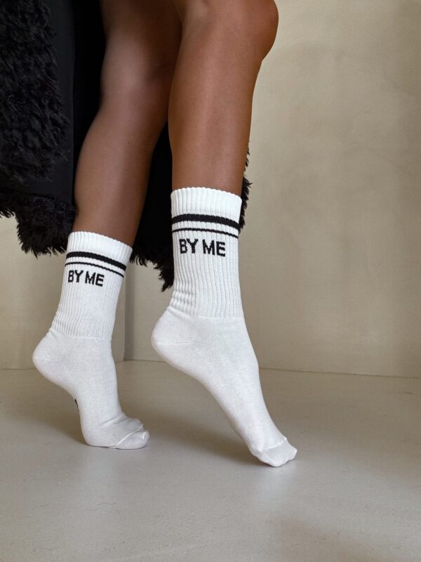 Skarpetki STRIPES – ecru-czarne