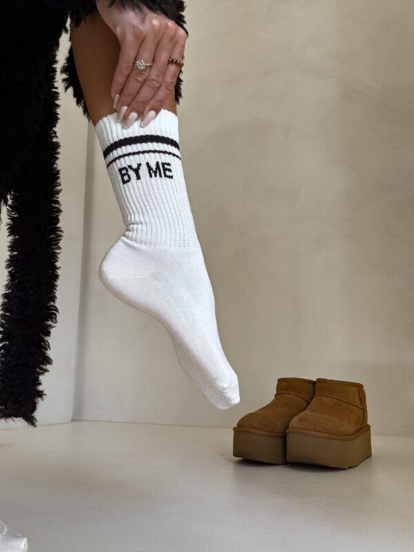 Skarpetki STRIPES – ecru-czarne