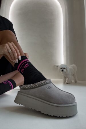 Skarpetki STRIPES – czarno-różowe