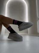 Skarpetki STRIPES – czarno-różowe