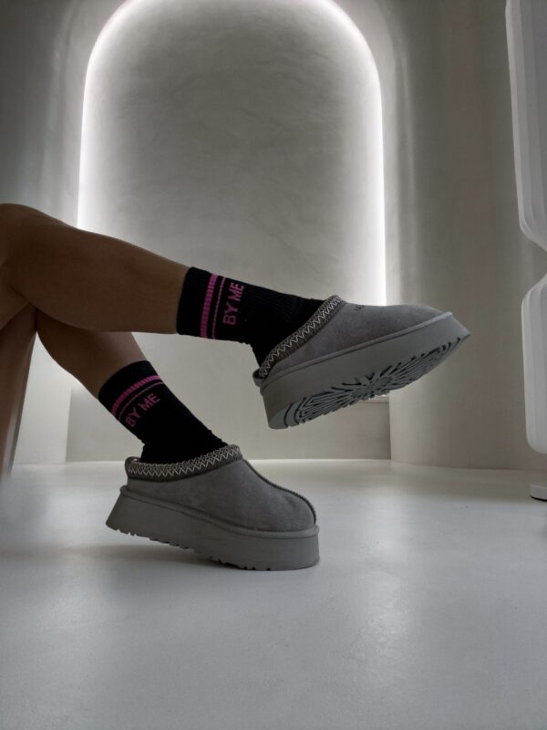 Skarpetki STRIPES – czarno-różowe