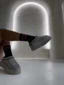 Skarpetki STRIPES – czarno-różowe