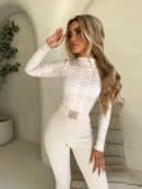 Bluzka SKIN MIU – jasny beż