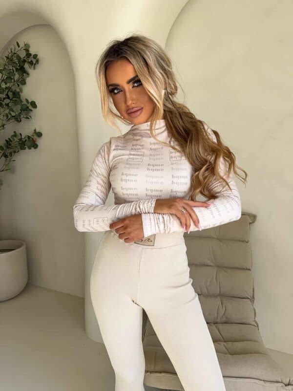 Bluzka SKIN MIU – jasny beż