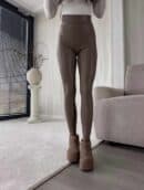 Legginsy LEATHER - mokka
