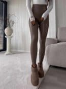 Legginsy LEATHER - mokka