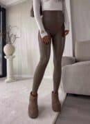 Legginsy LEATHER - mokka