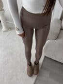 Legginsy LEATHER - mokka