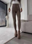 Legginsy LEATHER - mokka