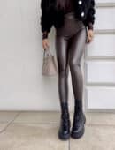 Legginsy LEATHER - mleczna czekolada Legginsy LEATHER - mleczna czekolada