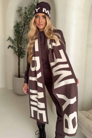 Czapka BY ME - czekoladowa