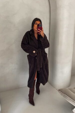 Płaszcz FUR – czekoladowy