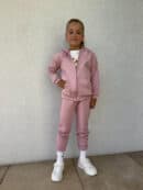 Komplet dziecięcy kaptur LOGO – różowy